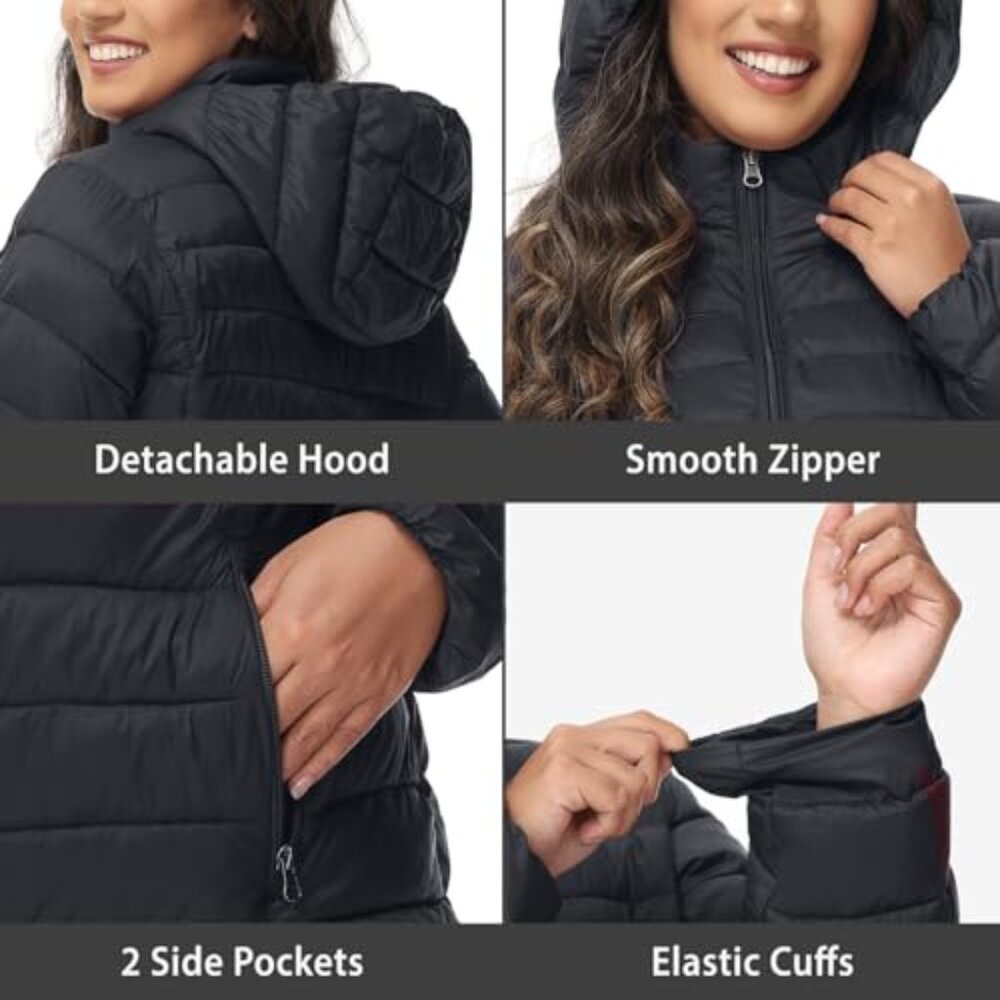 Plus Size Puffer Jacket Packable Lightweight Quil… - image 6